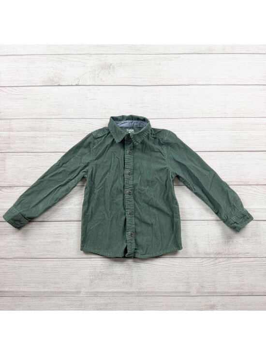 OshKosh B'gosh Other - OshKosh Bgosh Green Corduroy Button-Up Shirt Toddler Long Sleeve 4T